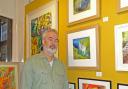 David Starley at the watercolour exhibition