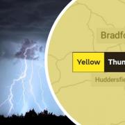 The Met Office has issued a thunderstorm warning for Bradford
