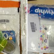 These drugs were seized by police after two people caught inflating balloons.