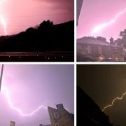 Dramatic lightning strikes hit Bradford last night