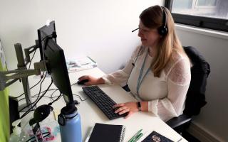 NSPCC volunteer takes a call