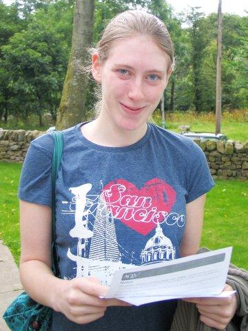 Craven College student Jennifer Taylor, who achieved grades A,B,C in her A Levels in English Literature, Sociology and English Language and is going to York University to study English Literature and Creative Writing.
