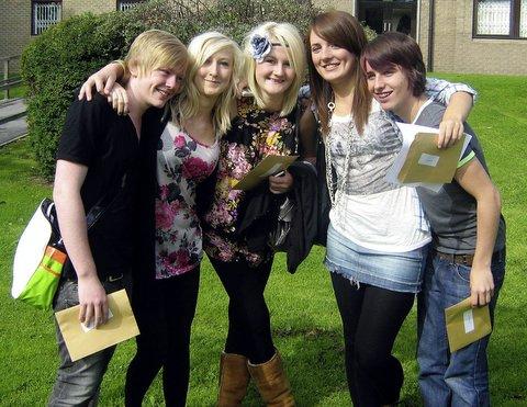 Oakbank students, from the left, Ryan Walsh, Lizzie Helliwell, Sarah Brunton, Amy Buckley and Will Bailey.