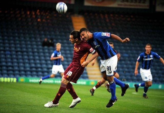 Action from City's Johnson Paint Trophy tie at Rochdale.