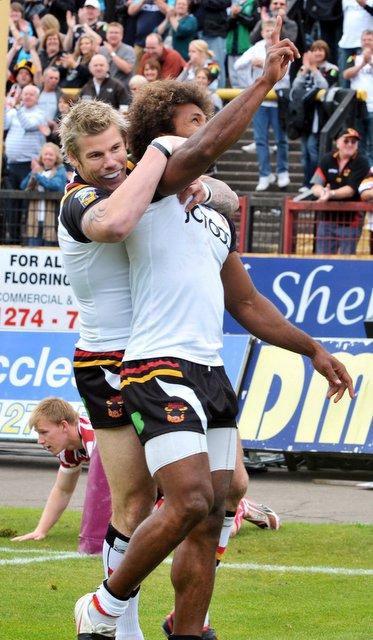 Match pictures from Bulls' game against Salford Reds