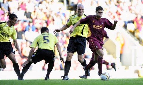 Action from City's game with Burton Albion.