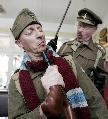 Passengers on the Embsay and Bolton Abbey Steam Railway were given a taste of wartime Britain at the weekend 

