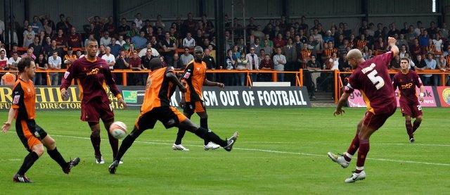 Action from City's game at Barnet.