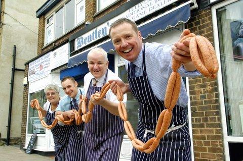 An award-winning butcher’s shop is hoping to make the record books with sausages.Eleven staff at Bentley’s, Pudsey, want to make the longest unbroken chain of sausage links in the world, while raising money for Martin House children's hospice.