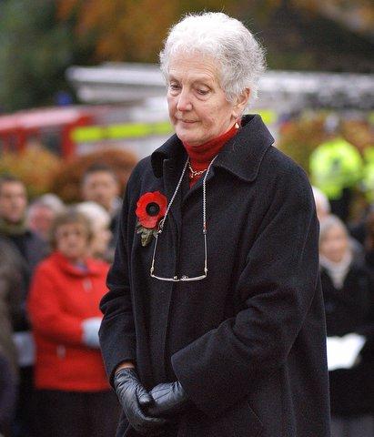 Ann Cryer MP at Ilkley Remembrance Day.