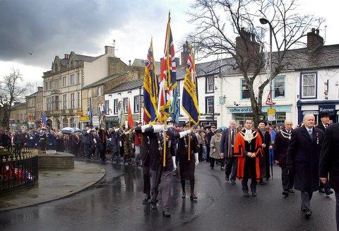The Remembrance Day Parade at Skipton.