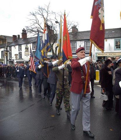 The Remembrance Day Parade at Skipton.