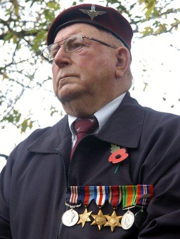 Ken Stanbridge, 1st Airborne division, at Addingham Remembrance Day.