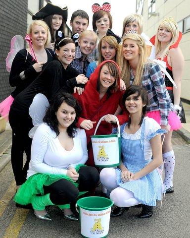 Health Care trainees dressed up as Disney characters to raise funds for Children in Need.