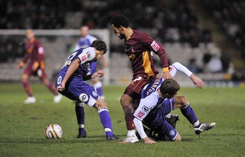 Action from Bradford City's game with Rochdale.