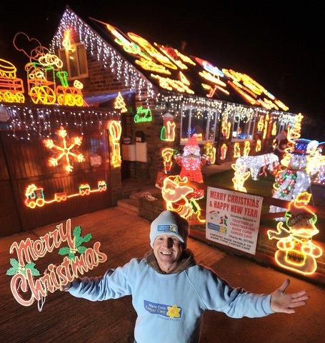 A Bradford man has adorned his house with scores of Christmas lights to raise money for charity. 
Peter Downes, 41, of All Alone Road, Idle, has raised £3,000 for Bradford’s Marie Curie Hospice over the past two years with his festive decorations.