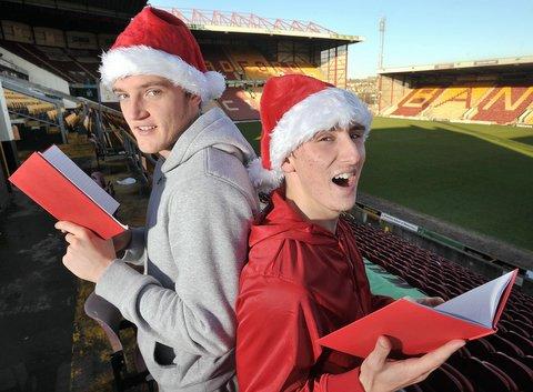 Anything you can sing, I can sing better - that’s what Bradford City’s goalkeeper Simon Eastwood and defender Luke O’Brien seem to be saying. 
They will be among the players and staff at a carol service at Bradford Cathedral tomorrow night.