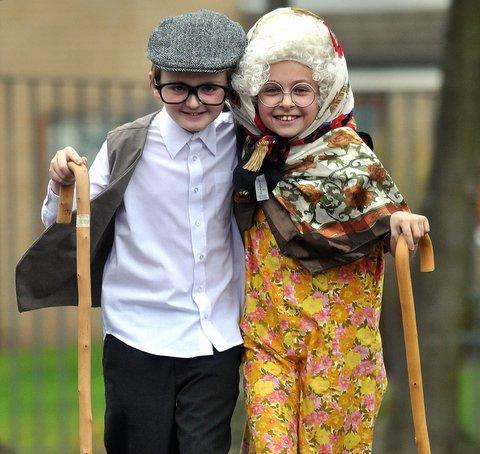 Luke Barker and Lauren Roger in Hill Top Primary School's production.