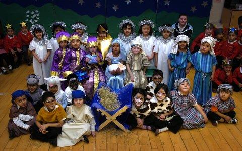 The cast of Lapage Primary School Nativity.