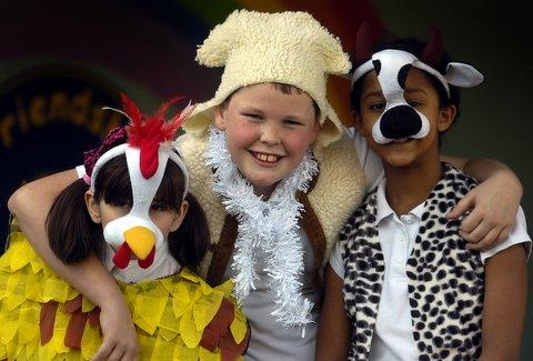 Appearing in Shirley Manor Primary School Nativity were, from the left, Kaitlyn Hartley, Nathaniel Tattersall and Ella Dunworth.