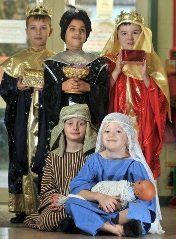 Taking part in Low Ash Primary School's Nativity were Chloe Coles as Mary, Lewis Sale as Joseph and Kristian Mather Zane Memon and Harry Niynzi as the Three Kings.
