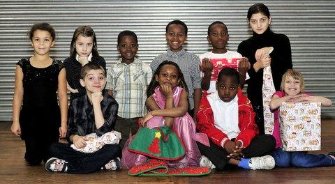 Some of the cast of Springwood Primary School Christmas production.