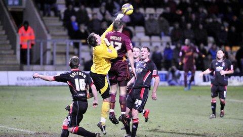 Action from Bradford City's game with Cheltenham.