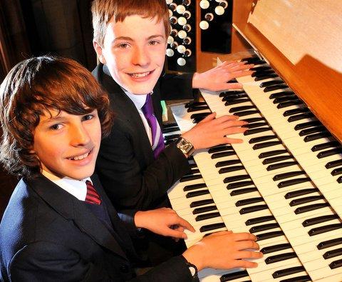 Two young musicians are helping beat the shortage of church organists, and raising money for an Ilkley church. 
Anthony Gray, 13, and Henry Websdale, 12, are among recruits learning to play the instrument in a Bradford Organists Association scheme.