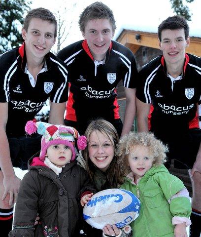 Tiny tots are supporting their local rugby team with a new sponsorship deal. 
Abacus Nursery, on Parish Ghyll Drive, Ilkley, has bought shirts for the Ilkley Colts team of 17-year-olds, which has recently been re-formed. 