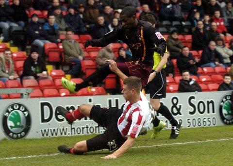 Action from Bradford City's game at Lincoln.