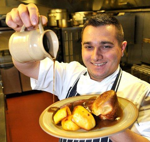 An Ilkley chef was hoping to impress industry experts at The Great British Pub Food Awards this week. 
Sabi Janak, of the Ilkley Moor Vaults pub, was one of three finalists taking part in the national cook-offs for the Sunday roast category. 