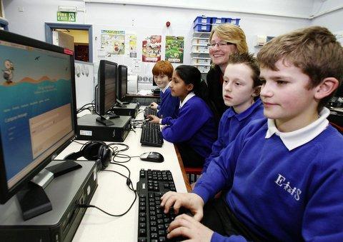 A school is helping pioneer a social networking system to protect pupils from cyberbullying. 
Eastburn Junior and Infants School, near Keighley, is piloting a safe Facebook-style system developed by Keighley company, WebAnywhere. 
