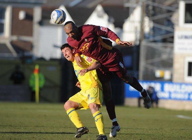Action from Bradford City's game at Torquay.