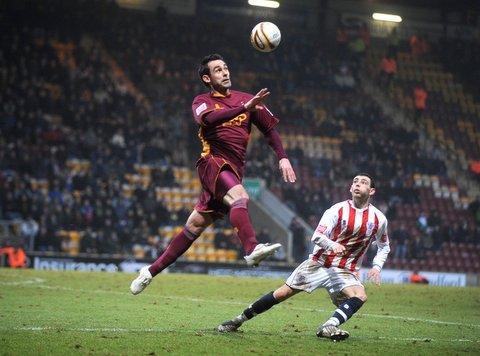 Action from Bradford City's game with Bury.