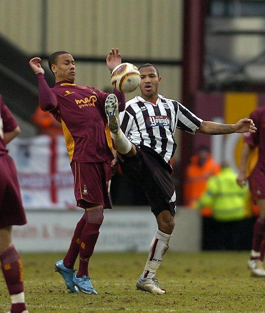 Action from Bradford City's game with Grimsby.
