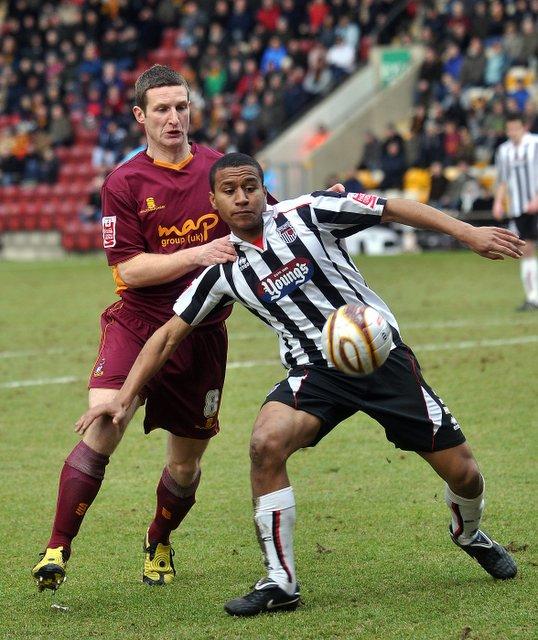 Action from Bradford City's game with Grimsby.