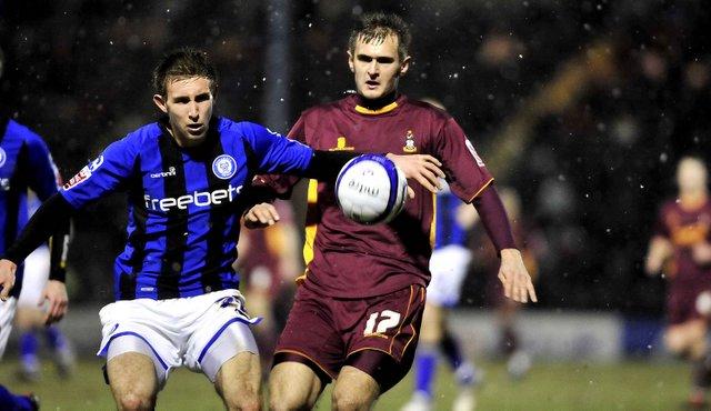 Action from Bradford City's game at Rochdale.
