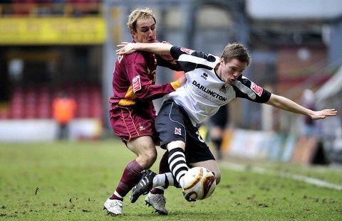 Action from Bradford City's game with Darlington.