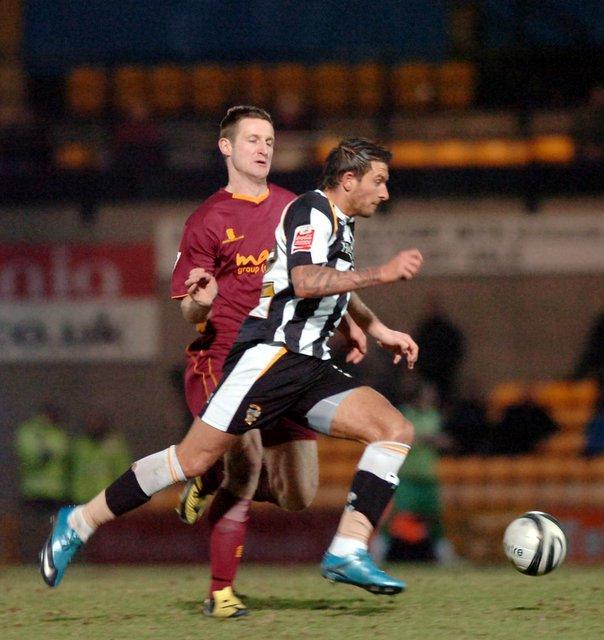 Action from Bradford City's game at Port Vale.