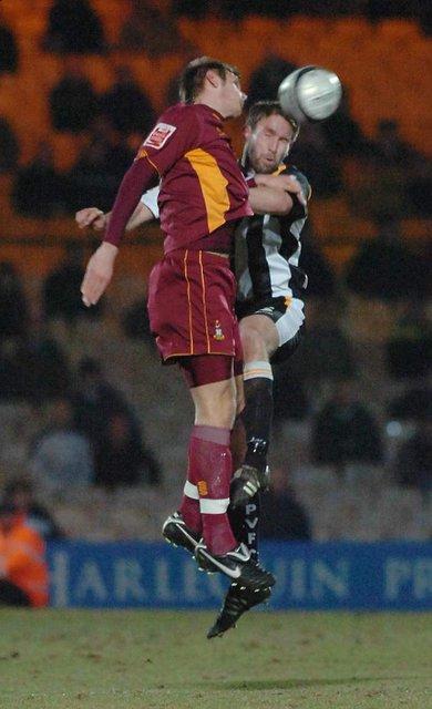 Action from Bradford City's game at Port Vale.
