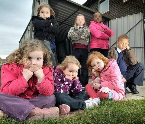 These children are devastated after their favourite play equipment was stolen during an overnight raid on their Bradford nursery. 
Heartless thieves made off with goods valued at about £8,000 after breaking into a locked metal container at Buttershaw.