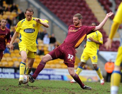 Action from Bradford City's game with Dagenham.