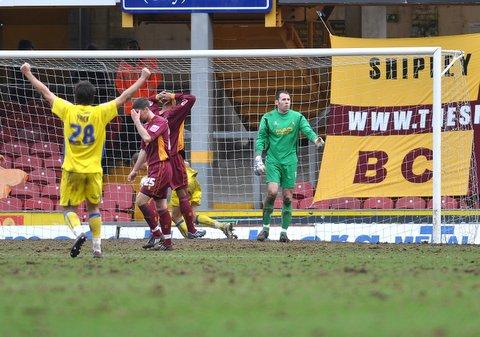 Action from Bradford City's game with Dagenham.