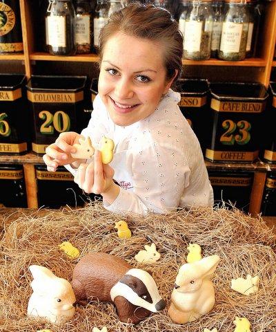 Woodland creatures have taken over at Betty’s Cafe Tea Rooms in Ilkley for Easter. 
Easter bunnies may be part of tradition, but the celebrated tea rooms have introduced badgers and ducks, as well as lambs and hens to their range of Easter treats. 