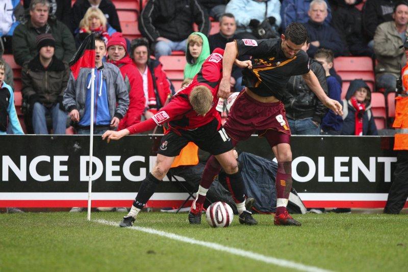 Action from Bradford City's game at Bournemouth.