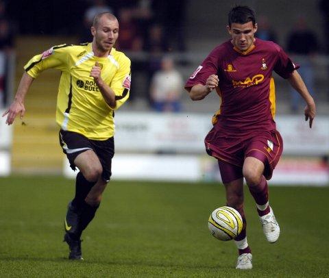 Action from Bradford City's game at Burton Albion.