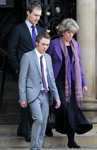David Platt (Jack P Shepherd), Nick Tilsley (Ben Price) and Audrey Roberts (Sue Nicholls) emerge from court without Gail, implying she's been found guilty of the murder.