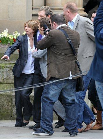Gail McIntyre (Helen Worth) emerges from court with sons Nick Tilsley (Ben Price) and David Platt (Jack P Shepherd) implying she was acquitted of the murder charge. She tries to talk to Tina McIntyre (Michelle Keegan) but to no avail.