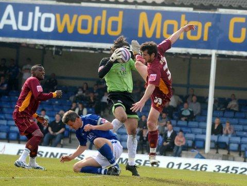 Action from Bradford City's game at Chesterfield.