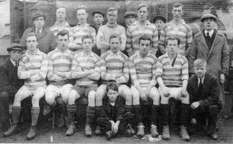 Ian Hemmens, of 101 Ashbourne Way, Bradford, wanders if anyone recognises the players or team involved in this T&A picture, circa 1913/14. His late Grandad Robert Hemmens is seated front row, 2nd from the right.